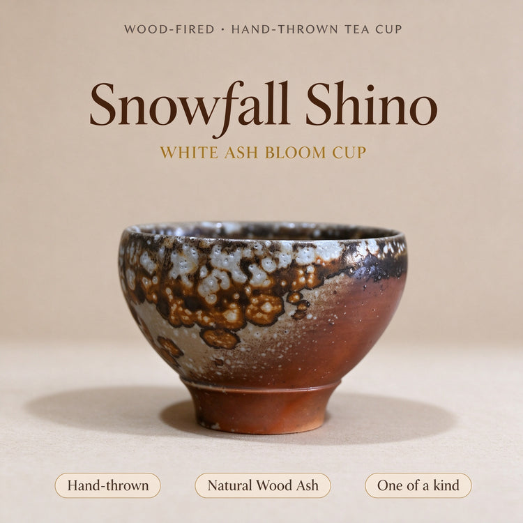 Snowfall Shino Wood-Fired Tea Cup — 70 ml — hero image