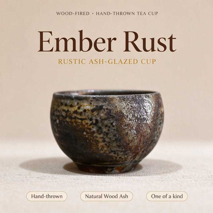 Ember Rust Wood-Fired Tea Cup — 50 ml — hero image