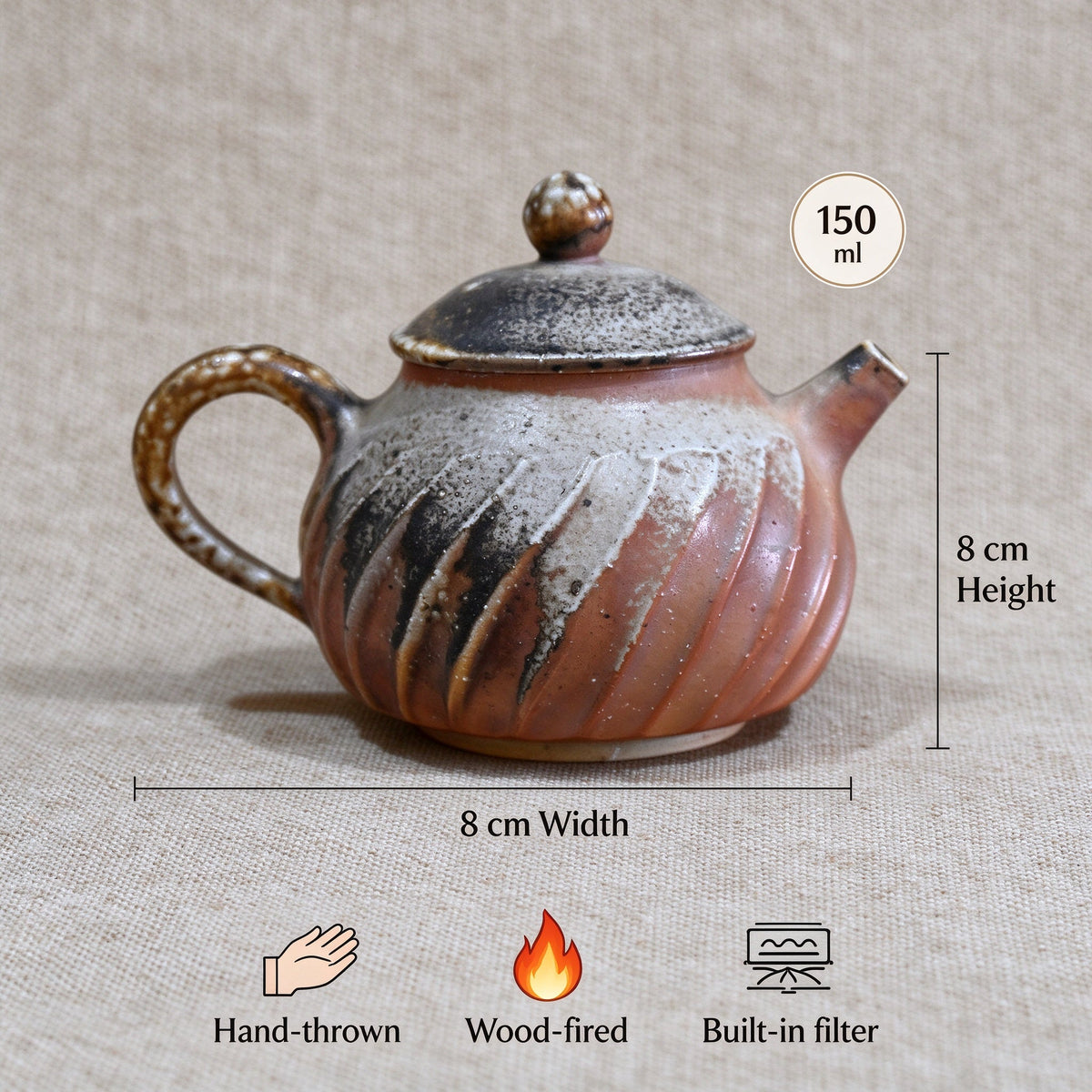 Terracotta teapot specifications